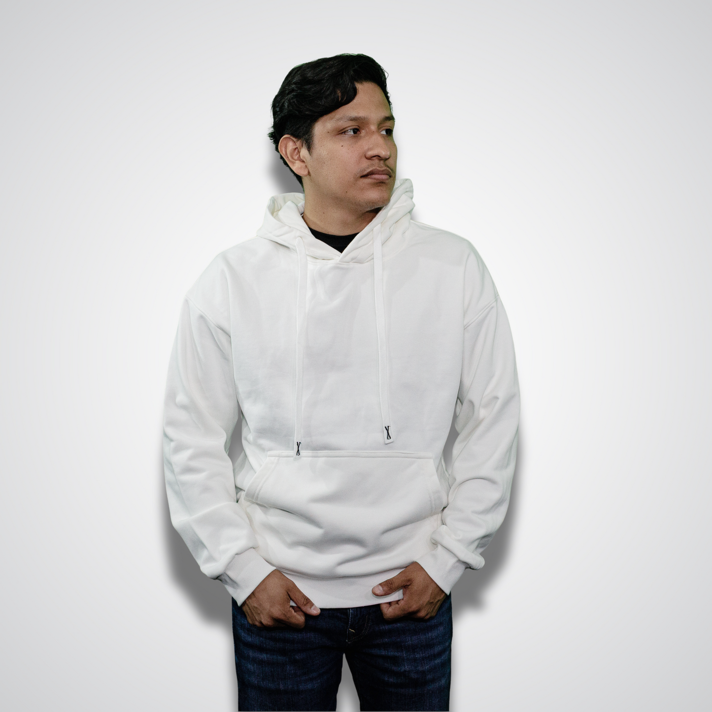 Hoodie Oversize Blanco Gramaje 420