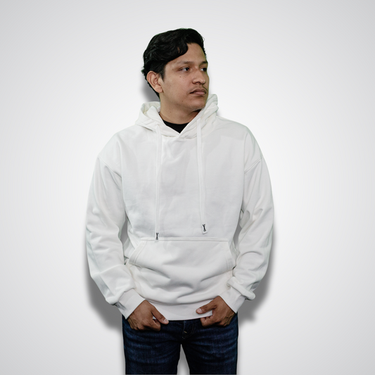Hoodie Oversize Blanco Gramaje 420