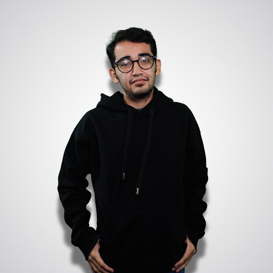 Hoodie Oversize Negro Gramaje 420
