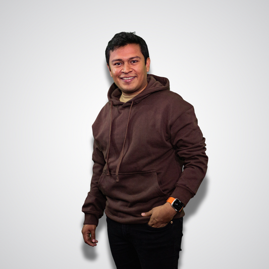 Hoodie Oversize Marrón Gramaje 420
