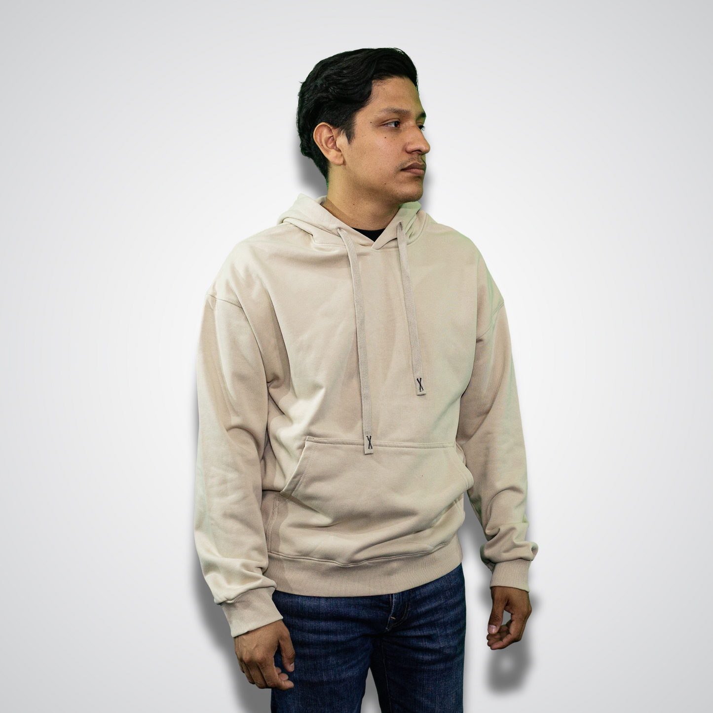 Hoddie Oversize Beige Gramaje 420